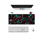 SonicTouch Renkli Çakıl Taşları Gamer Oyuncu Dikişsiz Sıvı Geçirmez Klavye Mouse Pad 32x70Cm