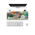 Sonictouch Renkli Çakmak Taşları Gamer Oyuncu Dikişsiz Sıvı Geçirmez Klavye Mouse Pad 32X70CM