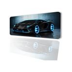 Sonictouch Tron Yarış Arabası Temalı Kaymaz Gaming Oyuncu Masaüstü Dikişsiz Siyah Klavye Mouse Pad 3