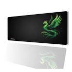 SonicTouch UltraGrand Siyah Neon Yeşili Anka Kuşu Dikişsiz Xxl Gamer Oyuncu Klavye Mouse Pad 40x90Cm