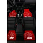 Sonictouch Universal Oto Araba Paspası Takımı Dijital Baskılı Her Araca Uyumlu Yıkanabilir 22Opd251101