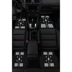 Sonictouch Universal Oto Araba Paspası Takımı Dijital Baskılı Her Araca Uyumlu Yıkanabilir 22OPD251102 - Siyah