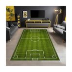 Şönil Oyuncu Odası Halısı Kaymaz Pamuk Tabanlı Yıkanabilir Antibakteriyel Gamer, Gaming Halısı 100X150 - 374-Yeşil