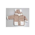 Sönmez Baby ÇITIR DESEN İÇİ TÜYLÜ KAPÜŞONLU BEBE HIRKA MONT