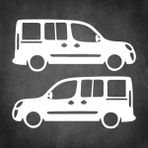 Sönmez Sticker Fiat Doblo Gölge Sticker - Doblo Sticker - Sağ Sol Set - Oto Sticker - Araba Sticker - 20cm X 8cm - Beyaz