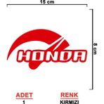 Sönmez Sticker Honda Ibre Sticker - Honda Sticker - Oto Sitcker - Araba Sticker - Araç Sticker - Cam Sticker - 15cm X 8cm - Kırmızı