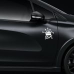 Sönmez Sticker Jdm Taç Sticker - Jdm Sticker - Oto Sticker - Araba Sticker - Araç Sticker - Cam Sticker - 15cm X 15cm - Beyaz