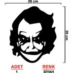 Sönmez Sticker Joker Sticker Model 3 - Oto Sticker - Araba Sticker - Araç Sticker - Cam Sticker - 26cm X 30cm - Siyah