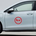 Sönmez Sticker Kızgın Emoji Sticker - Kızgın Surat Sticker - Oto Sticker - Araba Sticker - Araç Sticker - 30cm X 30cm - Kırmızı