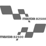 Sönmez Sticker Mazda B2500 Sticker - Mazda Sticker - Kapı Altı Sticker - Oto Sticker - Araba Sticker - 20cm X 8cm - Gri