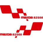 Sönmez Sticker Mazda B2500 Sticker - Mazda Sticker - Kapı Altı Sticker - Oto Sticker - Araba Sticker - 60cm X 24cm - Kırmızı