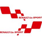 Sönmez Sticker Renault Clio Sport Sticker - Clio Sticker - Renault Sticker - Kapı Altı Sticker - Oto Sticker - Araba Sticker - 20cm X 8cm - Kırmızı