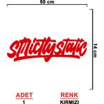 Sönmez Sticker Strictly Static Sticker Model 3 - Strictly Sticker - Araba Sticker - Oto Sticker - Cam Sticker - 50cm X 14cm - Kırmızı