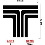 Sönmez Sticker Tofaş Sunroof Sticker - Tofaş Sticker - Oto Sticker - Araba Sticker - Araç Sticker - Cam Sticker - 50cm X 42cm - Siyah