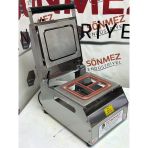 Sönmez Vakum 3 Bölme Yemek Catering Paketleme Makinesi Paslanmaz Model