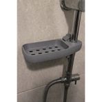 SONMEZSTORE DUŞ RAYI, DUŞ BORUSU SABUNLUĞU, BANYO SABUNLUĞU, DUŞAKABİN-BANYO RAFI-22mm BORU ÇAPI-SOL MONTAJ