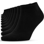 Sonnors 10 Çift Uniseks Sneaker Kadın Erkek Çorap - Siyah - 39 - 42