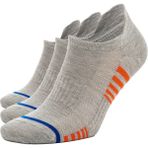 Sonnors 3 Çift Çizgili Sneaker Gri Kadın Erkek Pamuklu Spor Çorap - 43 - 46
