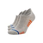 SONNORS 3 Çift Çizgili Sneaker Gri Kadın Erkek Pamuklu Spor Çorap