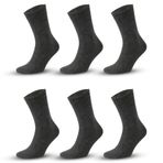 SONNORS 6 Çift Premium Siyah Uzun Erkek Kışlık Çorap - Organik Pamuktan Rahat Dikişsiz Çoraplar - Bambu Klasik Ofis ve Okul Kadın Siyah Çorapları Socks - Siyah & Antrasit (Antrasit,35-38)