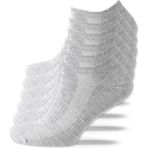 Sonnors 6 Çift Sneaker Kadın Erkek Organik Pamuk Patik Dikişsiz Kısa Spor Çorap Unisex, Beyaz Siyah Gri - 39 - 42