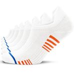 SONNORS 6 Çift Spor Sneaker Kadın ve Erkek Beyaz Çorap - Organik Pamuk Patik Spor Çorabı - Kısa Çorap Dikişsiz Rahat Kalıp - Beyaz 43-46