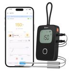 SONOFF Et Termometresi, Sigara İçen Fırın için Kablosuz Et Termometresi, 2 Problu Dijital Izgara Termometresi, Zamanlayıcı Modu, Akıllı LCD Arka Işık, Bildirim Uyarısı, Barbekü Termometresi