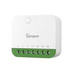 SONOFF Mini Duo (WiFi üzerinden mat) 2 kanallı WiFi akıllı anahtar, matter uyumlu, toplam yük 16A, standart kutular için kompakt, uzaktan ve otomatik kontrol
