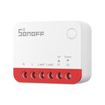 SONOFF Zigbee Akıllı Panjur Anahtarı, MINI-ZBRBS, Mini Boyut, Yüzde Kontrolü, Zigbee Tekrarlayıcı, Alexa/Google Asistan/Ev Asistanı Desteği, Nötr Tel Gerekli, 1'li Paket