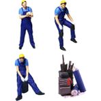Sononia Reçine 1/64 Tiny Insanlar Diorama Sahne Düzeni Mikro Peyzaj Aksesuarları Mavi A (Yurt Dışından)