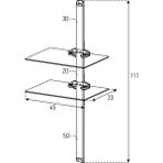 Sonorous PL 2620 İki Katlı Duvar Rafı