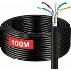 Sonreir 100 Metre Cat6 Kablo AWG23 Bakır Tel Double Layer iç ve Dış Mekan Ethernet internet Kablosu