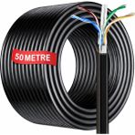 Sonreir 50 Metre Cat6 Kablo AWG23 Bakır Tel Double Layer iç ve Dış Mekan Ethernet internet Kablosu