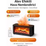 Sonreir Akıllı Nemlendirici Uzaktan Kumandalı 150ML Mini Şömine Aroma Difüzörü Ultrasonik Hava Nemlendirici - Siyah