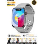 Sonreir Hw Mini 2 Akıllı Saat 41MM Siyah 7 Kordon Bluetooth Watch iPhone Android Huawei Uyumlu 9-10-11 - Gri