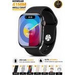 Sonreir Hw Mini 2 Akıllı Saat 41MM Siyah 7 Kordon Bluetooth Watch iPhone Android Huawei Uyumlu 9-10-11