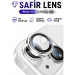 Sonreir iPhone 13 / 13 Mini Yıldız Işığı Metal Kamera Lens Koruyucu Safir Cam Ultra Net HD