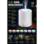 Sonreir Q3 2.5 Lt Hava Nemlendirici Buhar Makinesi Ultrasonik Difüzör Oda Nemlendirici Hava Nemlendiricisi - Beyaz