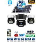 Sonreir RX95G Solar Güvenlik Kamerası Türkçe 4g Sim Kartlı Ptz Hareketli Gece Görüşlü Güneş Panelli Kamera 1 Ay 10GB Dahil