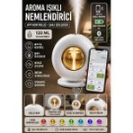 Sonreir Ultrasonik Hava Nemlendirici Aroma Difüzör 120ML USB ve Pilli Çalışan Uygulama Kontrolü Zaman Ayarlı ( Beyaz )