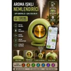 Sonreir Ultrasonik Hava Nemlendirici Aroma Difüzör 120ML USB ve Pilli Çalışan Uygulama Kontrolü Zaman Ayarlı ( Yeşil )