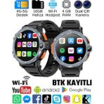 Sonreir Watch PG 4G LTE Yuvarlak Akıllı Saat 16GB SIM Kartlı Kameralı WiFi - GPS Android Telefon Özellikli - 46 mm - Siyah - Renk