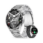 SONREİR Yeni Spor Watch GT3 Pro Klasik Erkek Amoled Ekranlı Akıllı Saat Sesli Görüşme Yapan, GPS,NFC,Rehber Kaydı,SağlıK Takibi Android&İos İphone Huawei Xiaomi Uyumlu Bluetooth'lu Kol Saati 8-9 (Gümüş Rengi)