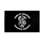 Sons Of Anarchy Baskılı Raşel Kumaş Dijital Baskı Bayrak