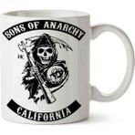 Sons Of Anarchy California Porselen Kupa Bardak - Beyaz - 300 cc