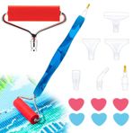 Sonsage Resin Pen Only koyu mavi 5D ergonomik elmas sanat rulosu aksesuar ve alet seti, noktalar, yuvarlak, kare matkap balmumu, kalem tutucu malzemeleri