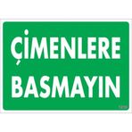 Sönsan Uyarı Levhaları "çimenlere Basmayınız" Pvc 25*35