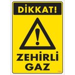 Sönsan Uyarı Levhaları "dikkat Zehirli Gaz" Pvc 25*35