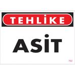 Sönsan Uyarı Levhaları "tehlike Asit" Pvc 25*35