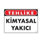 Sönsan Uyarı Levhaları "tehlike Kimyasal Yakıcı" Pvc 25*35